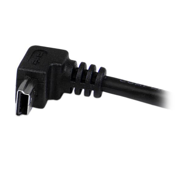 StarTech.com Cable Adaptador 2m USB A Macho a Mini USB B Macho Acodado en Ángulo hacia Abajo Cable USB 2.0 USB A Mini-USB B Macho