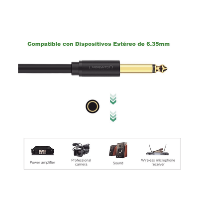 Ugreen 20721 cable de audio 5 m 6,35mm XLR (3-pin) Negro