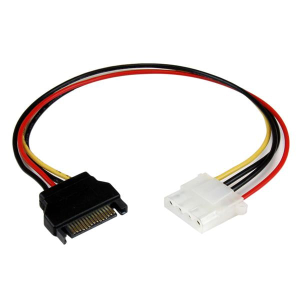 StarTech.com Cable de 30cm Adaptador de Alimentación SATA a LP4 - Hembra a Macho Cable 0,305 m SATA de 15 pines Molex (4-pin) Macho