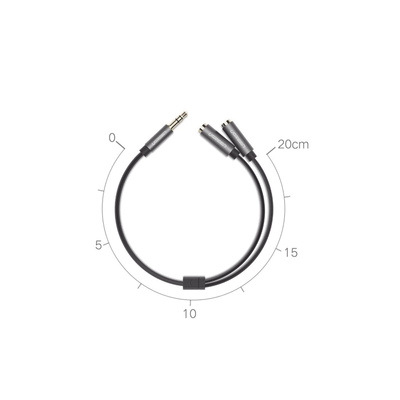 20816 - Ugreen 20816 cable de audio 0,0025 m 2,5mm 2 x 3.5mm Negro