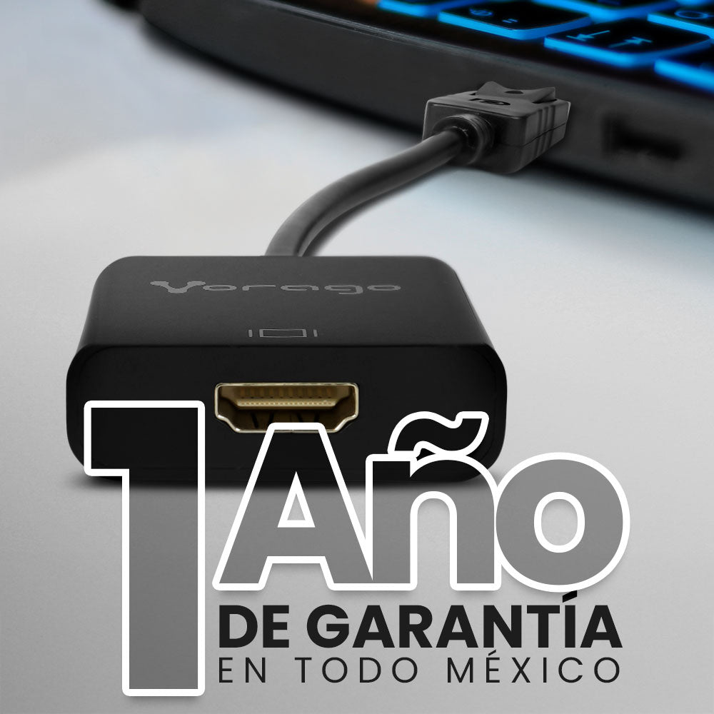 Vorago ADP-300 adaptador de cable de vídeo 0,2 m DisplayPort HDMI Negro