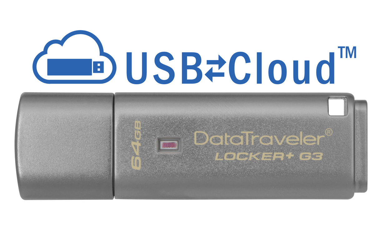 Kingston Technology DataTraveler Locker+ G3 64GB Memoria Flash 64 GB USB tipo A 3.2 Gen 1 (3.1 Gen 1) 135 MB/s