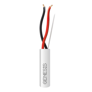 Bobina de 152 Metros (500 Pies) de Cable / 2 x 18 AWG / Riser / Color Blanco / Para Aplicaciones en Alarmas de Intrusión, Control de Acceso, Automatiz