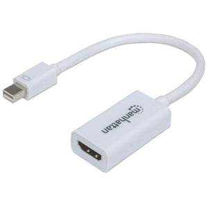 Manhattan Adaptador Mini DisplayPort a HDMI Cable Derecho Derecho Níquel 0,17 m