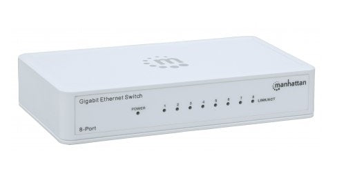 Switch de Escritorio Gigabit Ethernet 8 Puertos Plástico, IEEE 802.3az, Eficiencia Energética