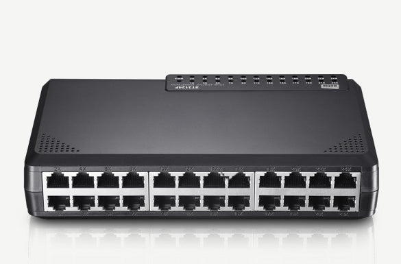 Netis System ST3124P dispositivo de redes No administrado Fast Ethernet (10/100) Negro, Bidireccional completo (Full dup