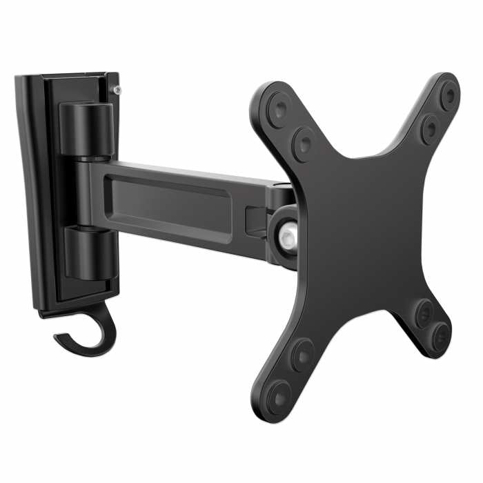 Manhattan Montaje de Pared Articulado Universal para Monitor de TV, 100 x 100 mm, Negro