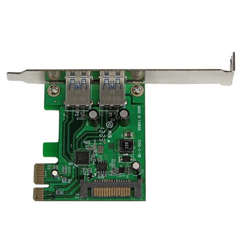StarTech.com Tarjeta PCI Express de 2 Puertos USB 3.0 SuperSpeed con UASP y Alimentación SATA - Adaptador Interno Tarjet