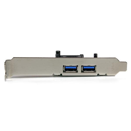 StarTech.com Tarjeta PCI Express de 2 Puertos USB 3.0 SuperSpeed con UASP y Alimentación SATA - Adaptador Interno Tarjet