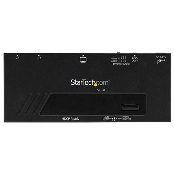 StarTech.com Switch HDMI de 2 Puertos con Conmutado Automático y Prioritario - 1080p conmutadores de vídeo HDMI 3 1 2