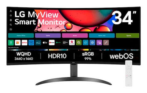 LG 34SR60QC-B.AWM - LG 34SR60QC-B pantalla para PC 86,4 cm (34") 3440 x 1440 Pixeles UltraWide Quad HD Negro
