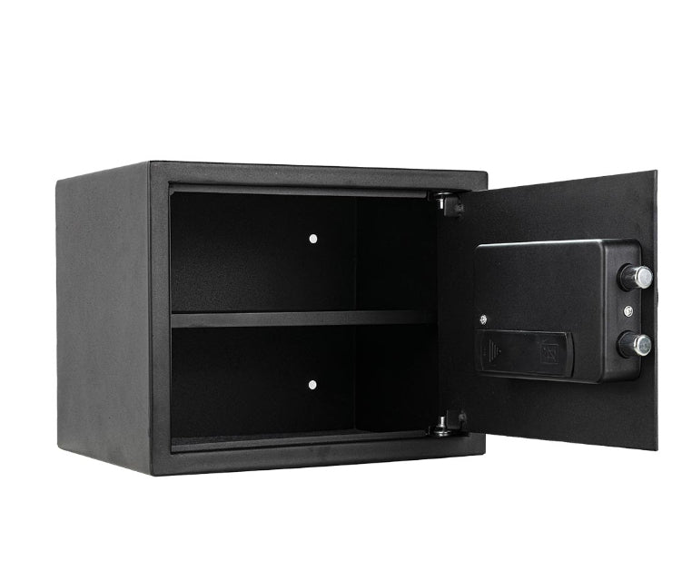 XE Seguridad CFBE-30 caja fuerte Caja fuerte portátil Negro, Lector de huellas dactilares, Llave, Cerradura con combinac