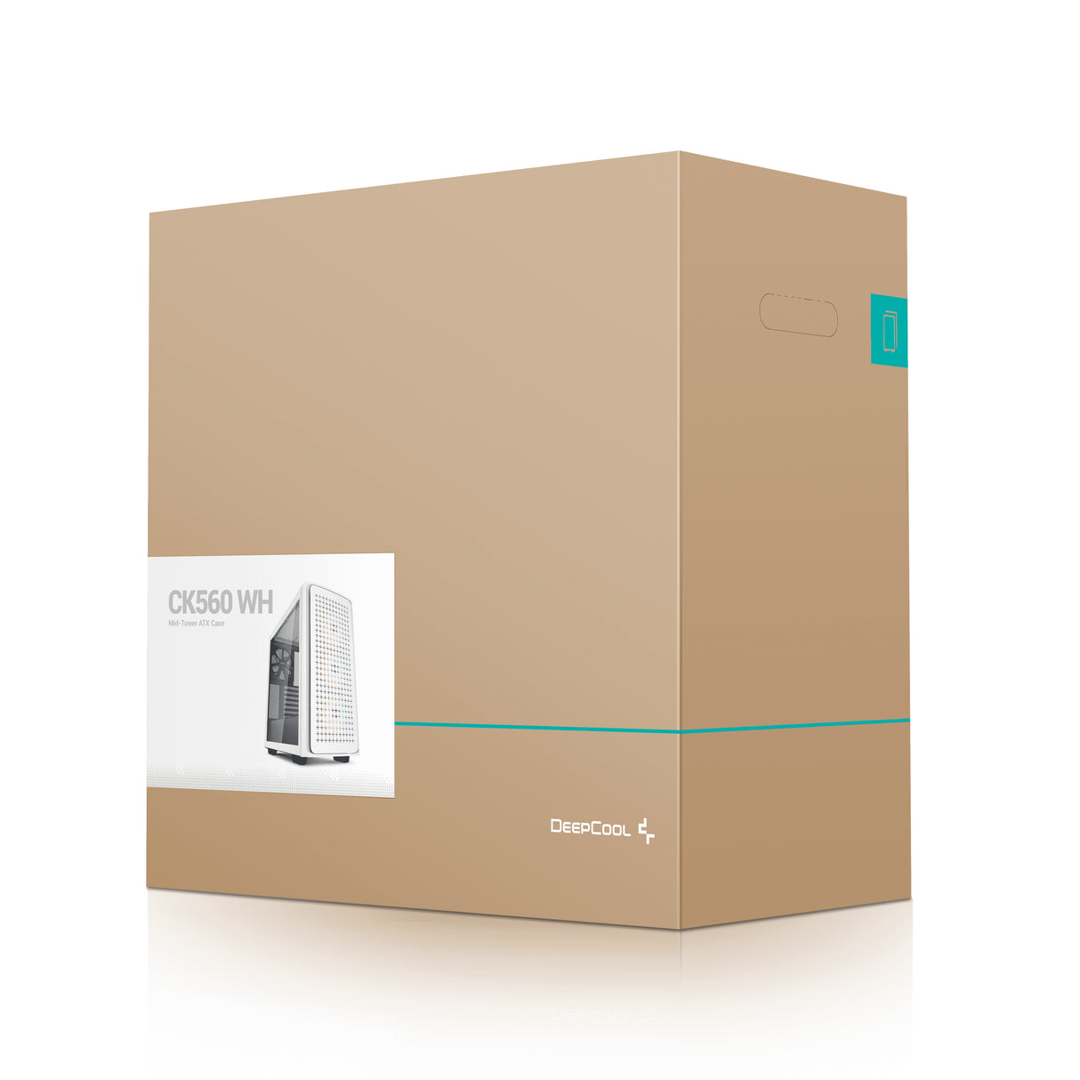 DeepCool CK560 carcasas ordenador ABS, SPCC, Vidrio templado Midi Tower PC Blanco