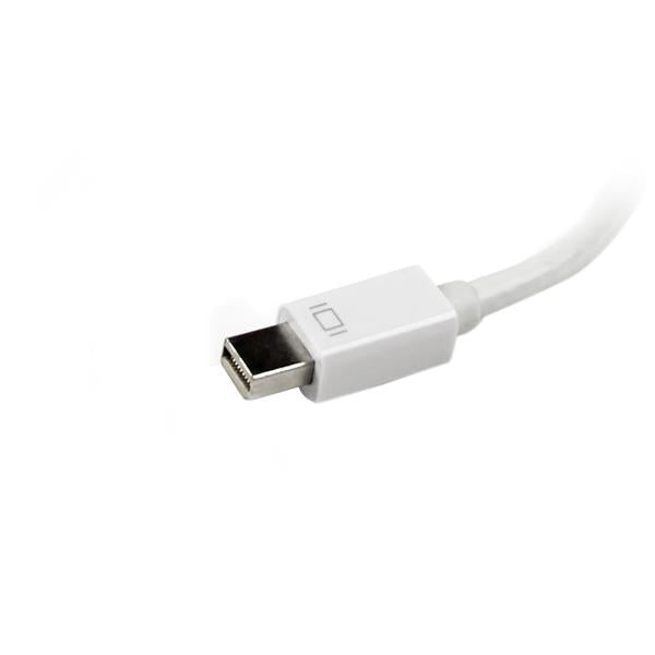StarTech.com Adaptador Conversor de Mini DisplayPort a VGA DVI o HDMI - Convertidor A/V 3 en 1 para viajes - Blanco Cable Derecho Derecho 0,15 m Mini DisplayPort