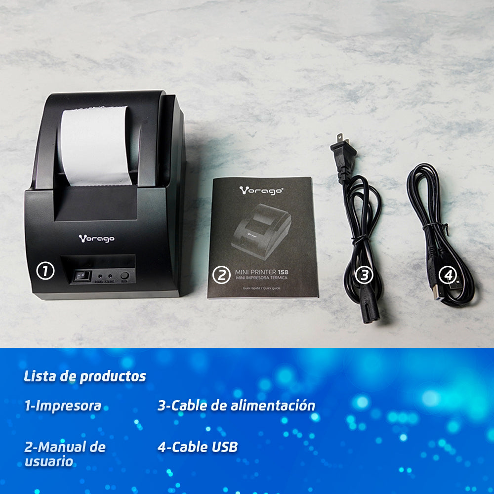 Vorago MNP-158 impresora de recibos 203 x 203 DPI Alámbrico Térmico