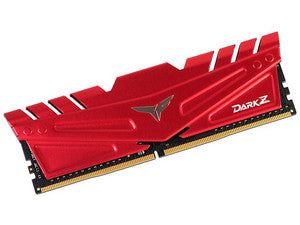 Memoria DIMM TeamGroup T-Force Dark Z DDR4 PC4-24000 (3000MHz), CL16, 8GB. Rojo.