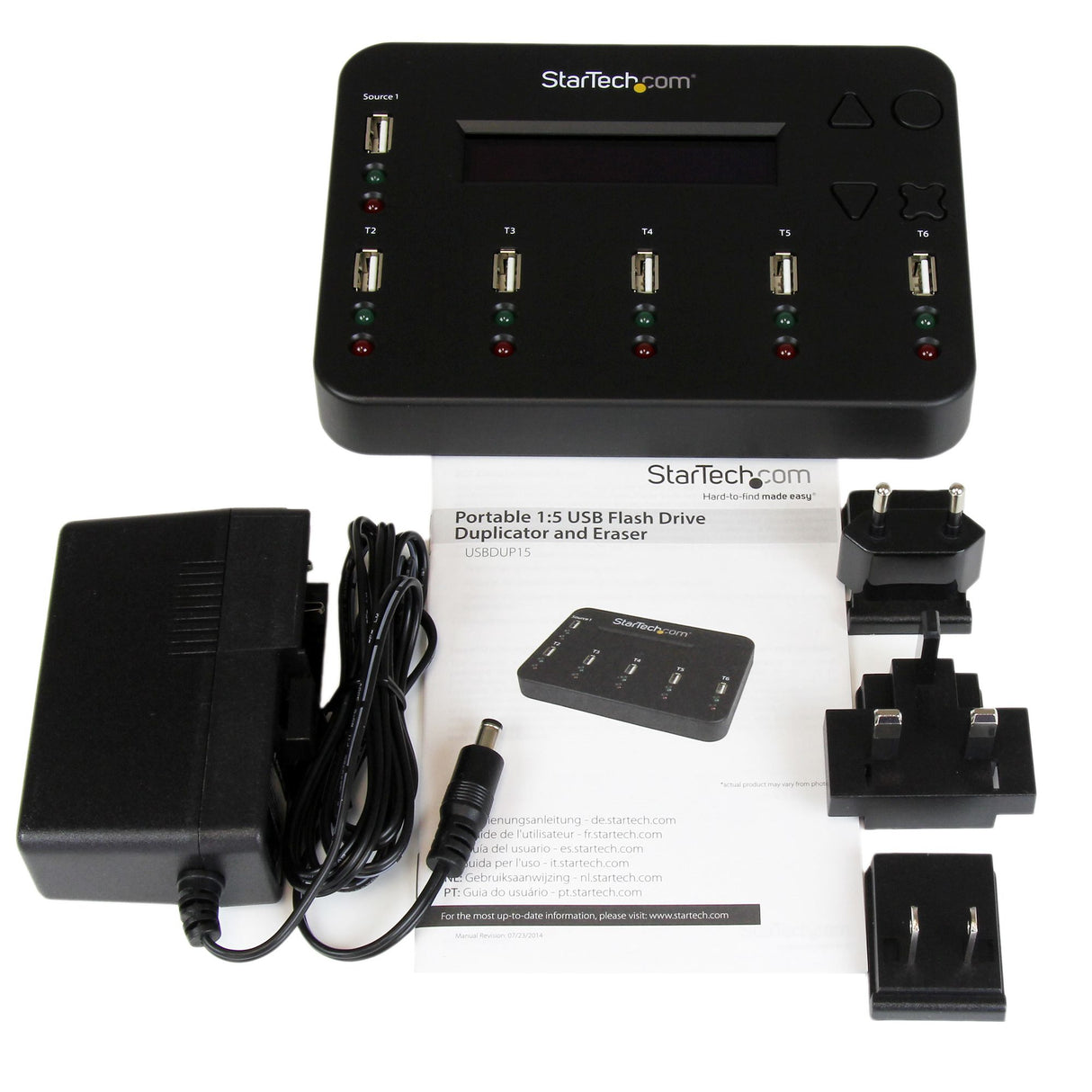 StarTech.com Clonador Autónomo 1:5 para Memorias USB - Copiador de Unidades de Memoria USB - Copia Sector por Sector de Sistema y Archivos - 1.5