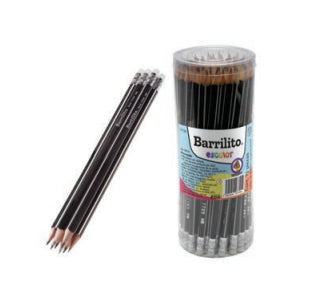 Lápiz Barrilito Grafito HB Triangular Bote C/72 Pzas