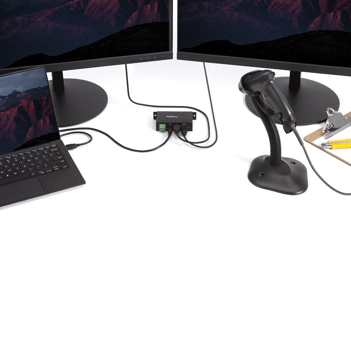 StarTech.com Hub Industrial de 4 Puertos USB 2.0 con Protección Antiestática ESD hubs de interfaz USB 2.0 Type-B USB 2.0 4 4