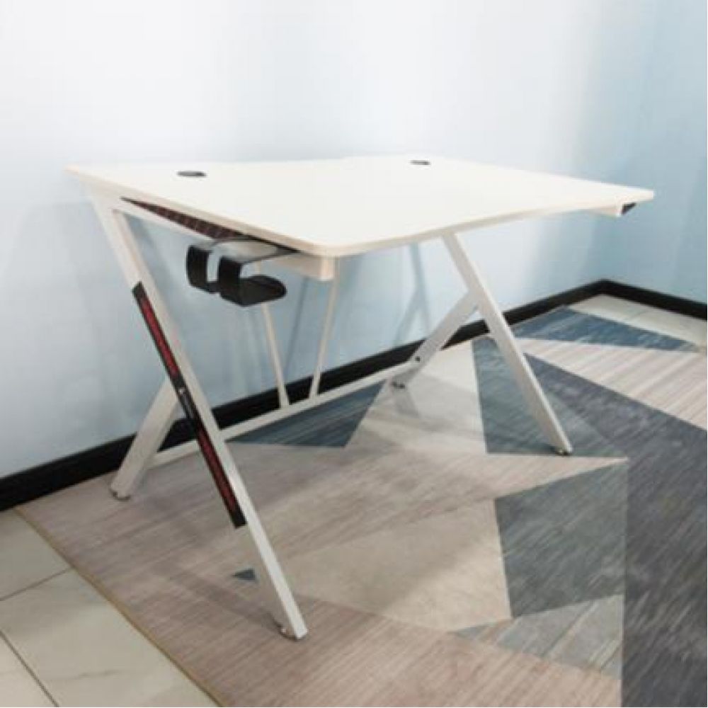 Escritorio de Trabajo Nextep para Hogar/Oficina, Base Metálica 115 X 73 cm, Blanco - NE-654B