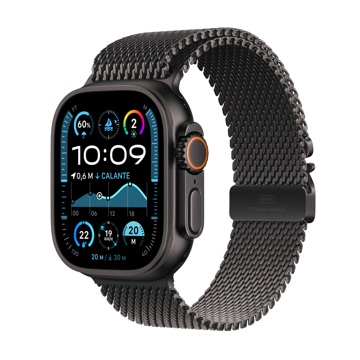 Apple Watch Ultra 2 OLED 49 mm Digital 410 x 502 Pixeles Pantalla táctil 4G Negro Wifi GPS (satélite