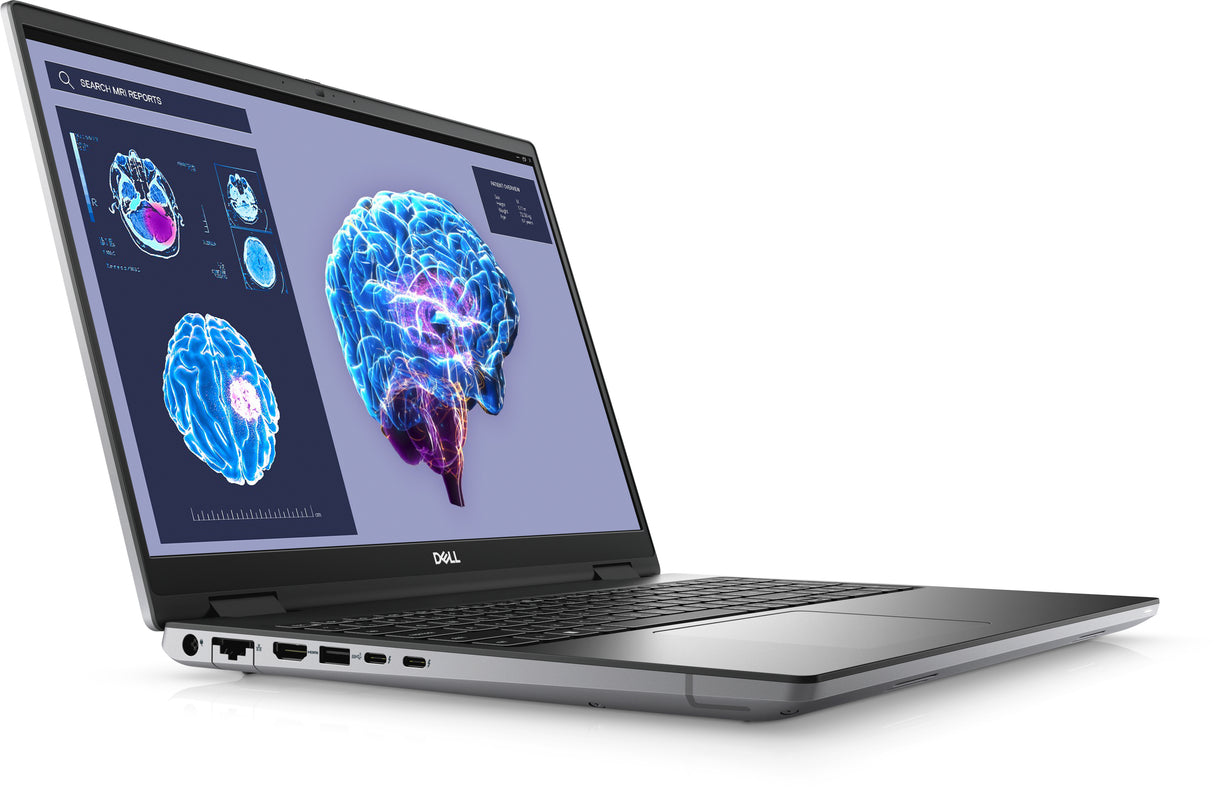 DELL Laptop Precision 7680 16" 3840x2400 Táctil, Intel Core i9-13950HX, NVIDIA RTX 2000 Ada, 32GB, 1TB SSD, Windows 11 Pro, Inglés Laptop Estación de trabajo móvil Gris Concha Negocios