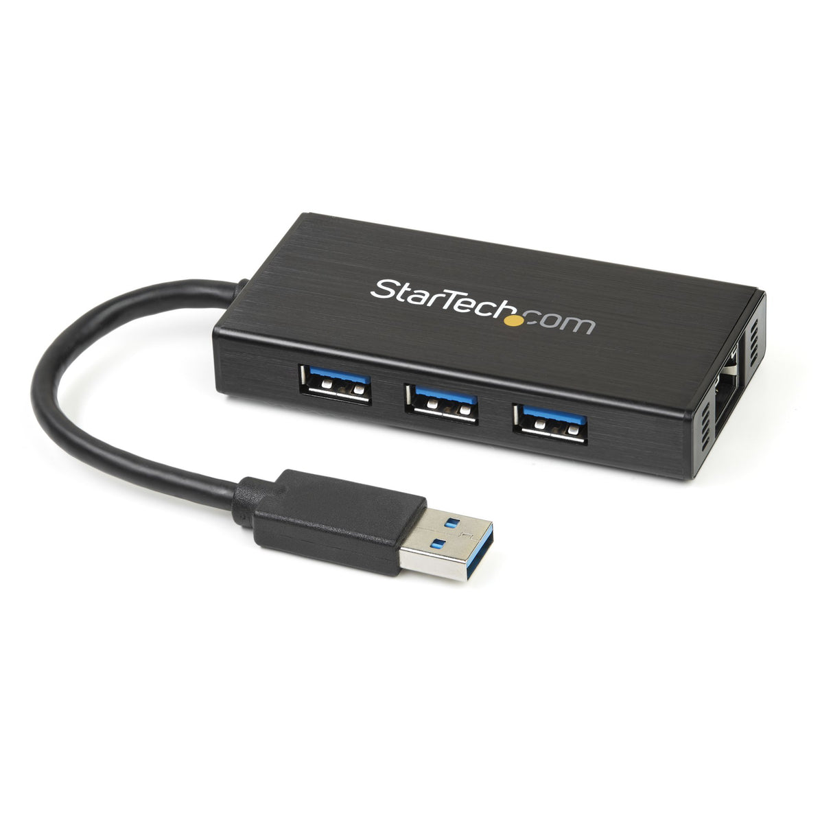 StarTech.com Hub USB 3.0 de Aluminio con Cable - 5Gbps - Concentrador de 3 Puertos USB con Adaptador de Red Ethernet Gigabit tarjetas de red Alámbrico USB Ethernet 1