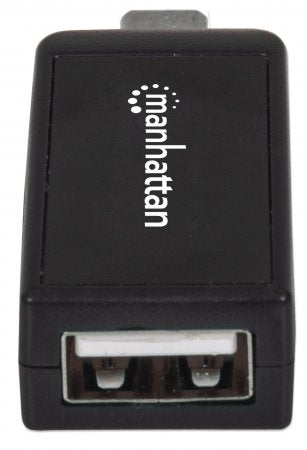 Manhattan Lector OTG de tarjetas con puerto USB 2.0. imPORT Link lector de tarjetas 480 Mbit/s Negro ABS sintéticos Si