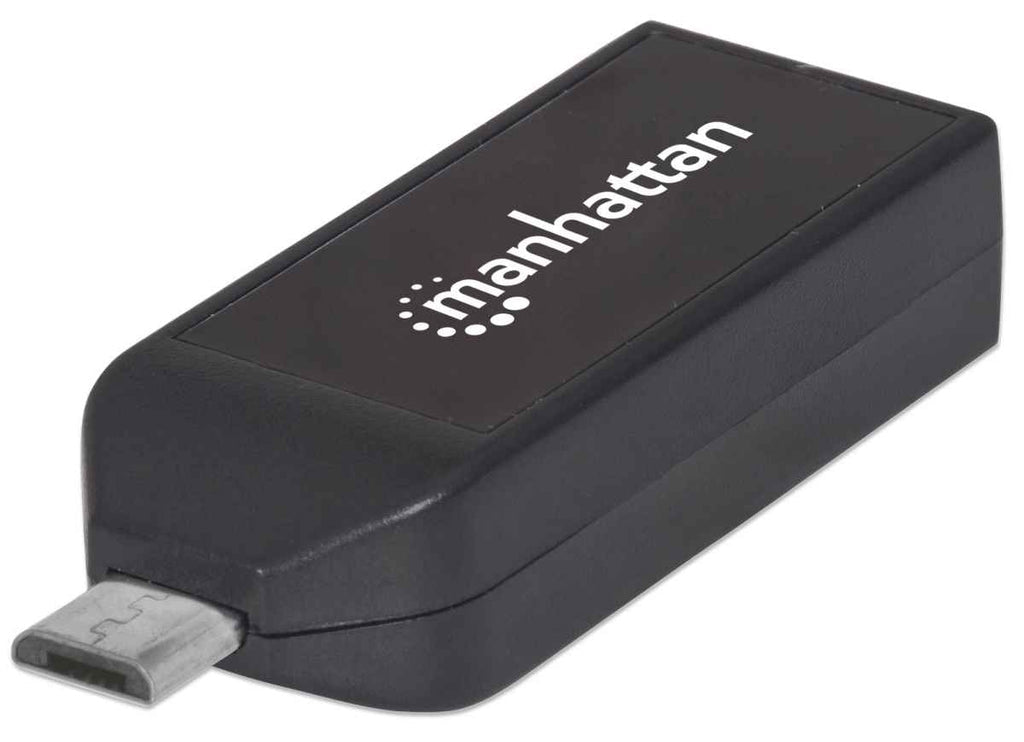 Manhattan Lector OTG de tarjetas con puerto USB 2.0. imPORT Link lector de tarjetas 480 Mbit/s Negro ABS sintéticos Si