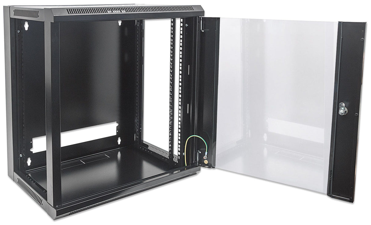 Intellinet Armoire réseau murale 19" (standard), 12U, profondeur 450 mm, noire, en kit, charge max. 60 kg, utilisab