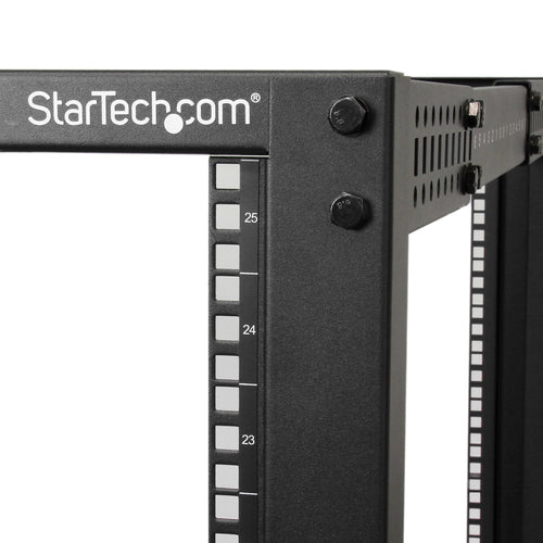 StarTech.com Rack 25U Móvil de Marco Abierto de 4 Columnas para Servidores - Rack de Cuatro Columnas 19 Pulgadas para Eq