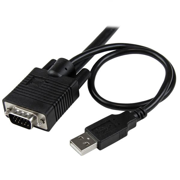 StarTech.com Switch Conmutador KVM de Cable con 2 Puertos VGA USB Alimentado por USB con Interruptor Remoto interruptores kvm 2 USB USB VGA