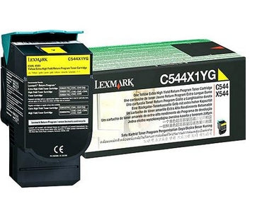 Lexmark C544, X544 Yellow Extra High Yield Return Programme Toner Cartridge (4K) cartucho de tóner O
