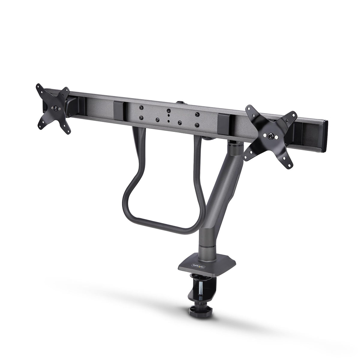 StarTech.com Brazo Soporte de Sobremesa con Travesaño para 2 Monitores - Soporte VESA para Pantallas de 27" - 75x75