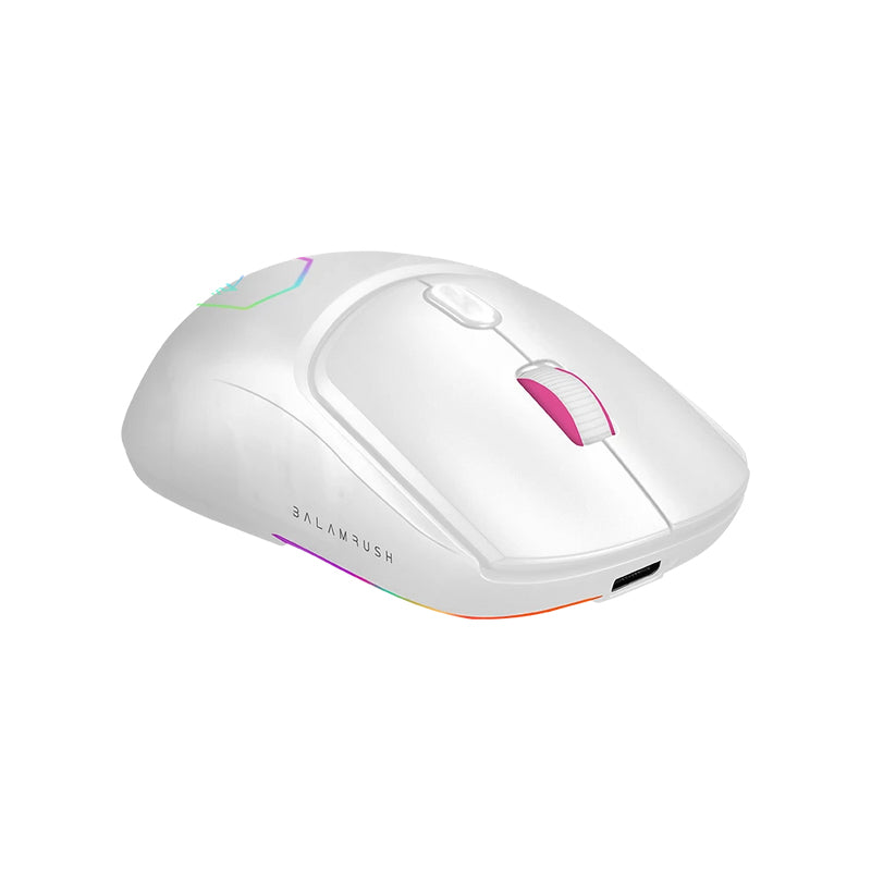 Balam Rush BR-936835 ratón Oficina Diestro RF inalámbrico Óptico 10000 DPI, Blanco