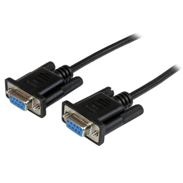 StarTech.com Cable de 2m Nulo de Módem Serie RS232 DB9 - Hembra a Hembra - Color Negro Cable Negro 2 m DB-9 DB-9