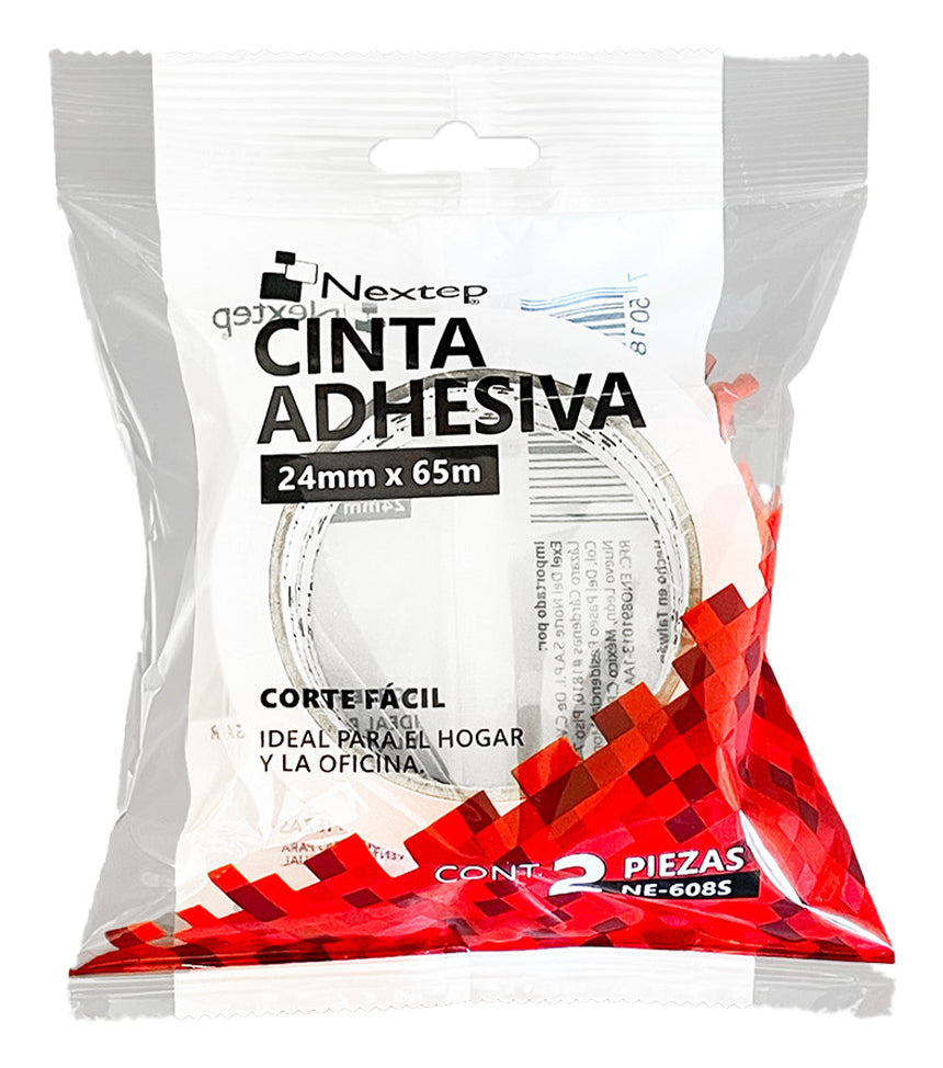 Nextep NE-608S cinta adhesiva 65 m Blanco 2 pieza(s)