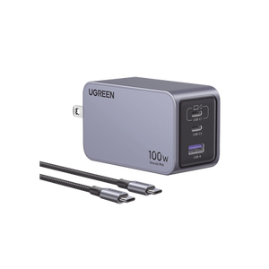 Ugreen 25873 cargador de dispositivo móvil Universal Gris Corriente alterna Carga rápida Interior