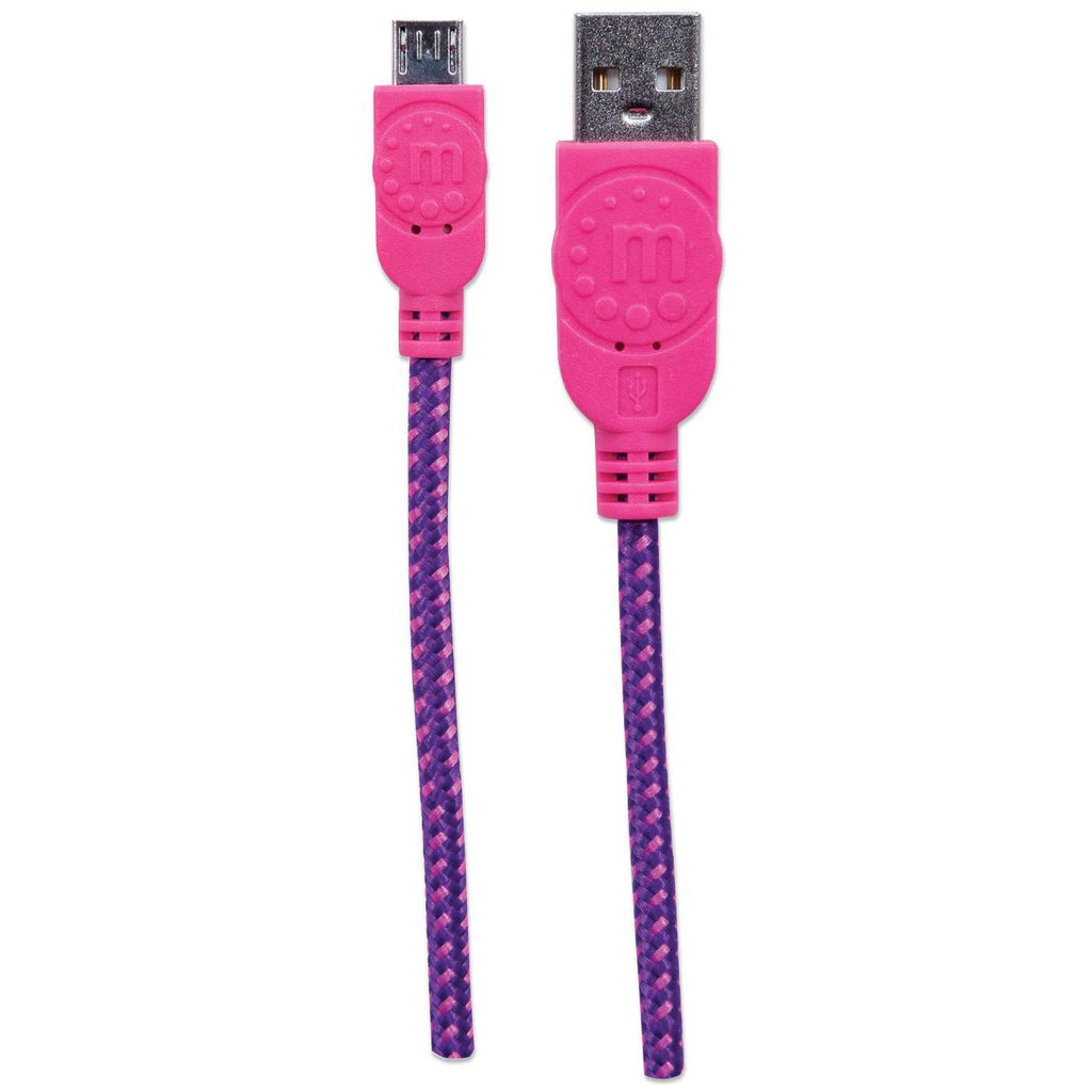 Manhattan Cable Micro-B USB de Alta Velocidad con recubrimiento textil Cable USB 2.0 USB A Micro-USB B Macho/Macho