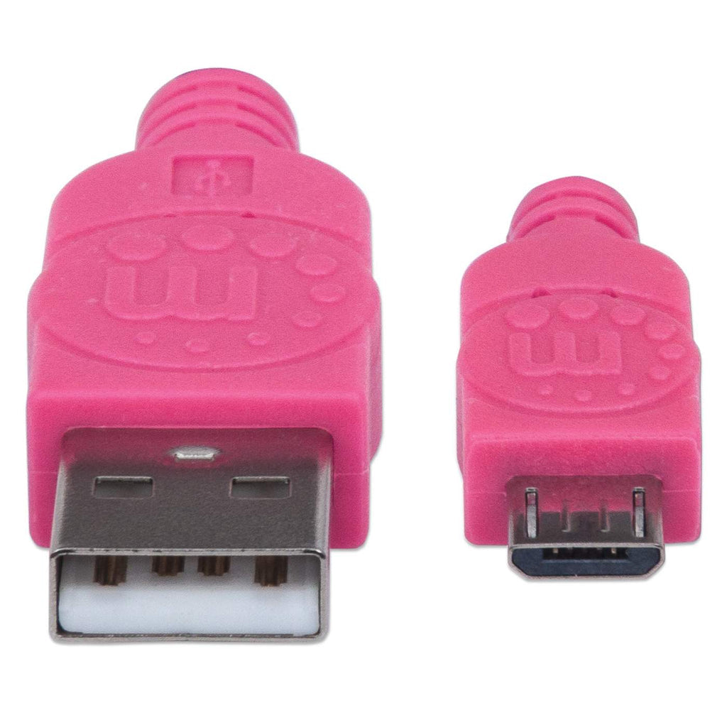 Manhattan Cable Micro-B USB de Alta Velocidad con recubrimiento textil Cable USB 2.0 USB A Micro-USB B Macho/Macho