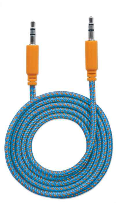 Manhattan Cable de audio con recubrimiento textil Cable 1 m 3,5mm Macho 3,5mm