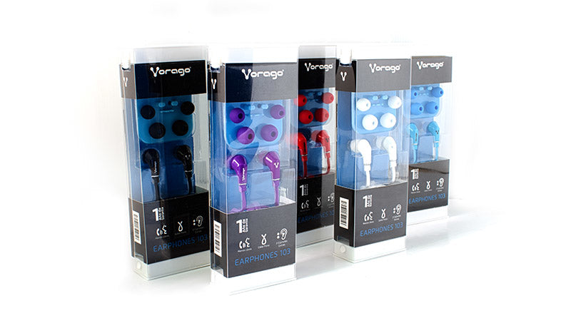 Vorago EP-103/BL auricular y casco Auriculares Alámbrico Dentro de oído Llamadas/Música Azul