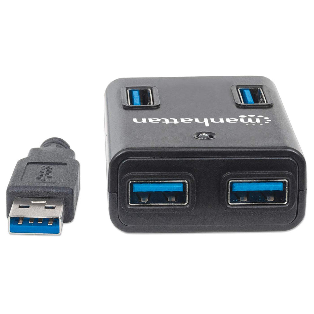 Manhattan Hub USB 3.0 de Supervelocidad hubs de interfaz USB 3.2 Gen 1 (3.1 Gen 1) Type-A USB 3.2 Gen 1 (3.1 Gen 1) Type