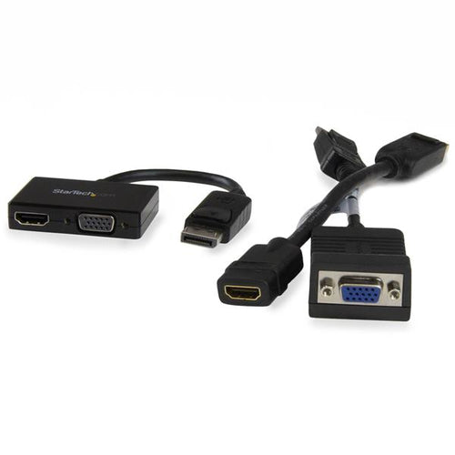 StarTech.com Adaptador DP de Audio/Vídeo para Viajes - Conversor DisplayPort a HDMI o VGA - 1920x1200 1080p Adaptadores