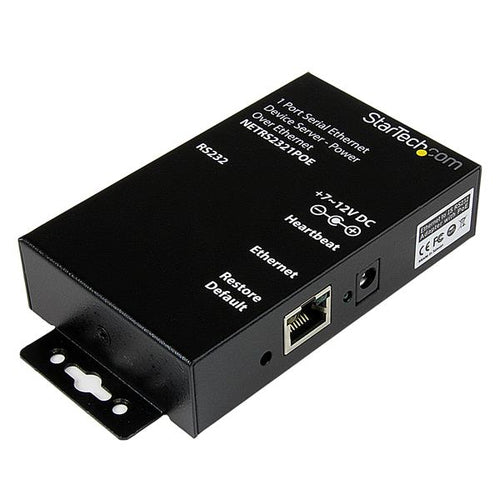 StarTech.com Servidor de Dispositivos Serie de 1 Puerto RS232 con Power over Ethernet PoE - Conversor Serial a Red IP Se