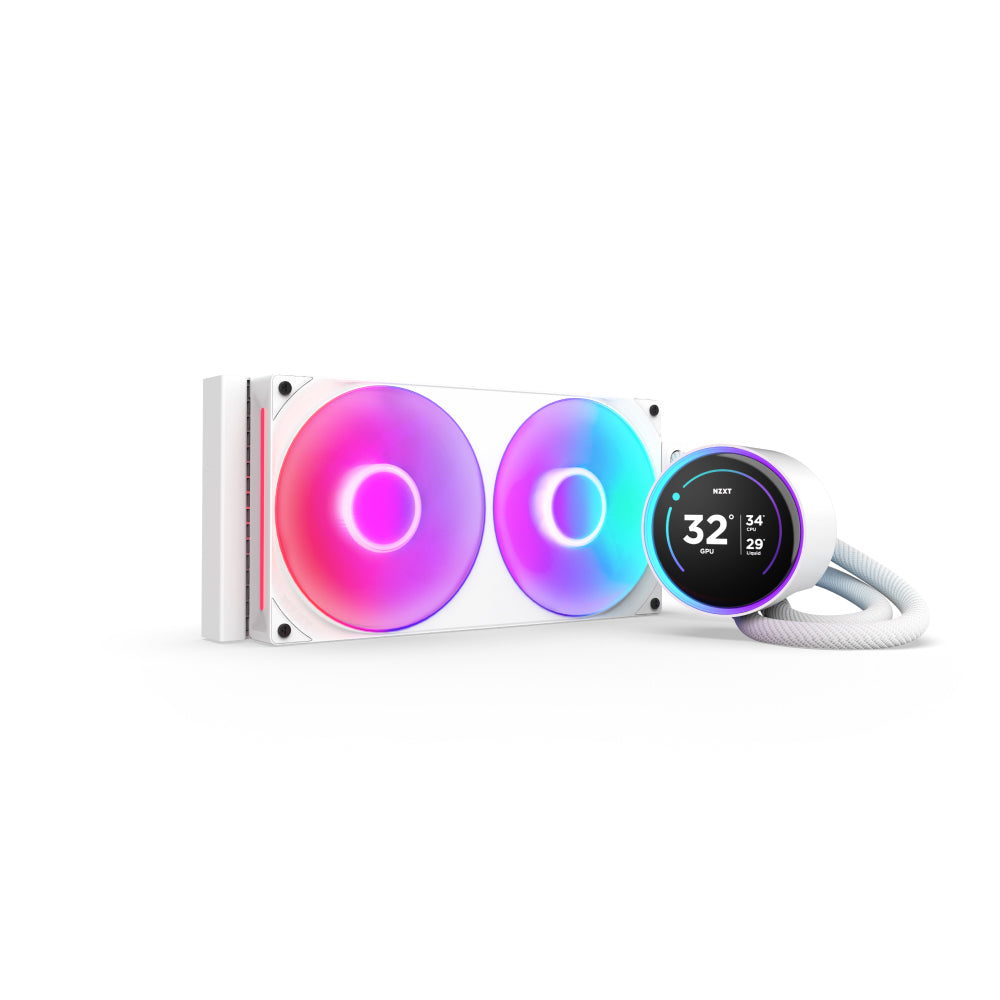 NZXT Kraken Elite 280 RGB Procesador Sistema de refrigeración líquida todo en uno 14 cm Blanco 1 pie