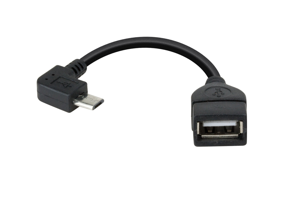 Xtech XTC-360 cable USB USB 2.0 0.135 m Micro-USB B USB A Negro, Macho/Hembra