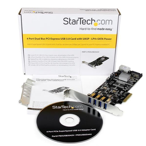 StarTech.com Tarjeta PCI Express con 4 Puertos USB 3.0 Tarjetas y adaptadores de interfaz PCIe USB 3.2 Gen 1 (3.1 Gen 1)