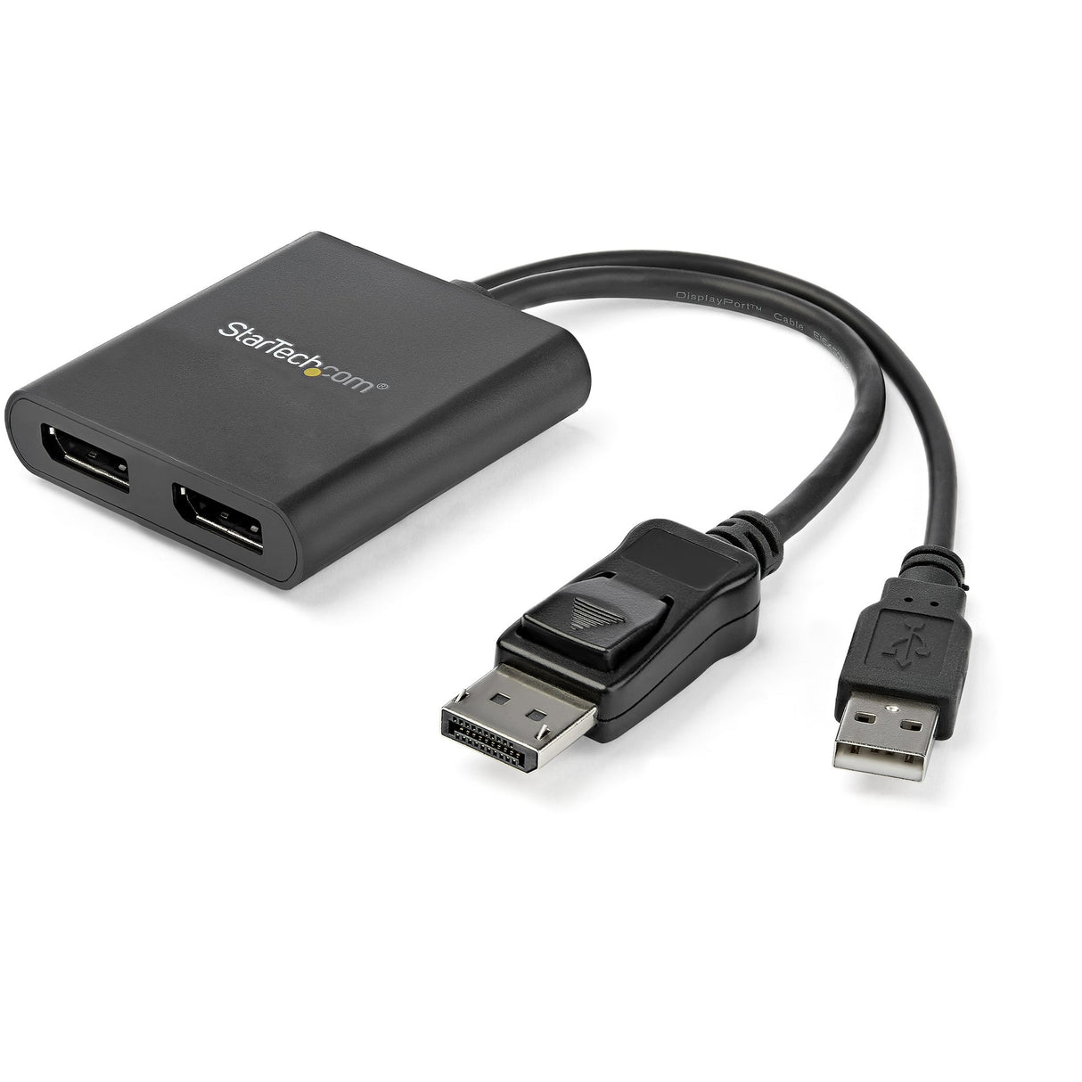 StarTech.com Hub MST de 2 Puertos DisplayPort 1.2 - Divisor Splitter DP de 2 Monitores - Adaptador DP a 2x DisplayPort 4K 30Hz - Alimentado por USB - Windows Solamente divisores de vídeo DisplayPort 2x DisplayPort 2 Negro