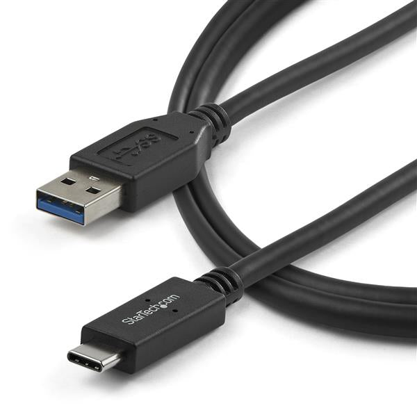 StarTech.com Cable de Carga y Sincronización USB-A a USB-C de 1m - Cable USB de 10Gbps - Cable de Datos USB-A a USB Tipo C - M/M - Negro